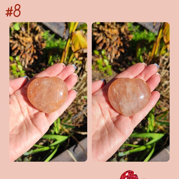 Fire Quartz Crystal Hearts - Picture 10 of 12